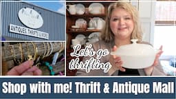 Visiting a THRIFT and ANTIQUE MALL | Shop with me | Thrift haul | Miss Lucille's Marketplace