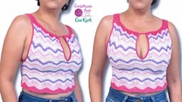 Top tejido a crochet - 🩷 Modelo “Bline” 🩷 - TUTORIAL PASO A PASO