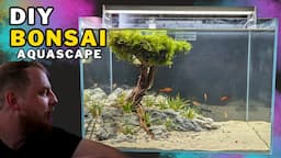 I made a BONSAI tree for my aquarium! Aquascape tutorial.