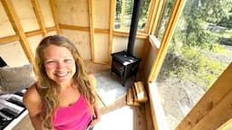 CHEAP and EASY Off Grid Tiny Cabin With Running Water!