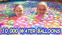 Filling Our Pool With 10,000 Water Balloons!!!