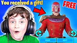 Gifting Little Bro *NEW* Magneto Battle Pass! (FREE)