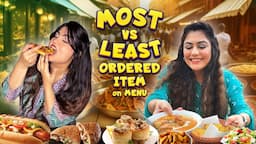 Eating ONLY the MOST vs. LEAST ordered item on the menu ft. @TheThakurSisters24 hours Food Challenge