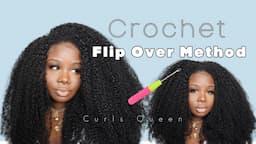 ♡ Easy Crochet " Flip Over Method" U-part Sewin 3c-4a Hair ft. Curls Queen