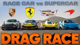 Cadillac's Le Mans Car Races Ferrari 296, McLaren 750S, 911 Turbo S — Cammisa Ultimate Drag Race