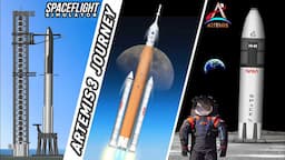 Artemis 3 Mission To the Moon In Spaceflight Simulator | NASA and SpaceX Rockets