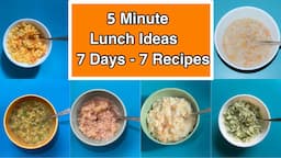 7 Days Lunch Recipes For 1 to 2 Year Baby | 1 to 2 year Baby food Recipes | 8 Month Baby Food