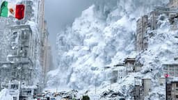 Mexico is in chaos! Nine-inch hail and 120-mph windstorms engulfed the city under snow and ice