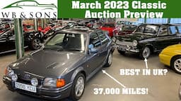 WB & Sons March 2023 Classic Car Auction Preview - Rare Sports Cars, MINT Fords, Cheap Luxury!