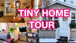 TINY COTTAGE TOUR | VINTAGE, RUSTIC, BEACHY LAKE COTTAGE | DOWNSIZING TO 400 SQUARE FEET AT AGE 61