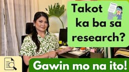 Paano mawala ang takot sa  research