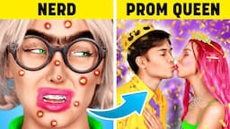 Nerd Became a Prom Queen! From Poor to Rich Emergency Hacks For High School* Summer Prom School Hack