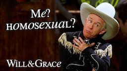 Beverley Leslie denying his homosexuality for 10 minutes straight | Will & Grace