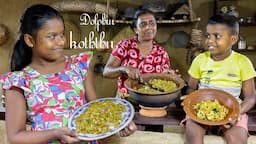 dolphin koththu...A koththu that can be made very easily in a wood stove. .village kitchen recipe