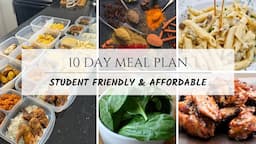 MEAL PLAN: AFFORDABLE, EASY, QUICK & STUDENT FRIENDLY 10 DAY MEAL PLAN | SOUTH AFRICAN YOUTUBER| CHL