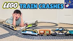 Lego Freight Train Vs Lego High Speed Trains Crash and Build Giant Lego Tracks