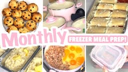 ❄️ EASY MONTHLY FREEZER MEAL PREP LARGE FAMILY COOK WITH ME | EASY FREEZER MEALS AUSTRALIA 2022