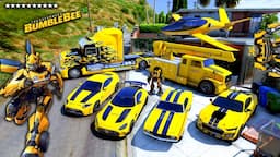 GTA 5 -  Stealing Transformers Bumblebee SuperCars with Franklin in GTA V!