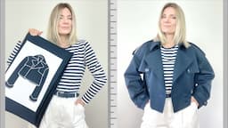 How to sew cropped trench coat? 🧵