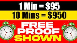 Earn $75 Every 60 Seconds FOR FREE! *Proof* (Make Money Online FAST!)