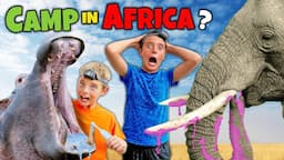 Camping with Elephants, Hippos & Leopards in Africa! Kids Adventures