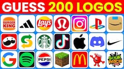 Guess the Logo in 2 Seconds | 200 Famous Logos | Logo Quiz 2024