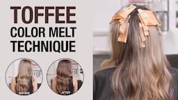 Toffee Color Melting Hair Technique | Coffee Brunette Trending Fall Hair Color | Kenra Color