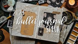 2024 New Bullet Journal Setup | Yearly BuJo Plan With Me - Magic Vintage Scrapbooking Theme