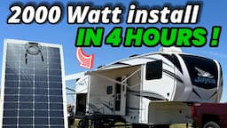 RV Solar Install Easy DIY Renogy 200 watt Flexible solar Panels