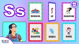 Miss V Teaching Kids 6 Words ABC Digital Flashcards - Learning English Vocabulary