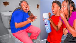 She stinks ❗️BIG BACK Destroyed our BATHROOM 🤢😷Ep.3| Kota Cake