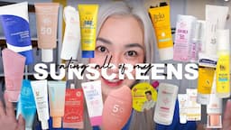 RATING ALL OF MY SUNSCREENS!!