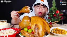 크리스마스 칠면조 통구이 먹방! Whole roast turkey for Christmas ASMR Mukbang Tasty Hoon 테이스티훈