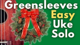 Learn a Beautiful and Easy Ukulele Chord Solo!  "Greensleeves" (Tab on Screen) 🎄🎶