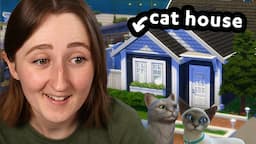 i built a CAT LADY house in the sims (it's me, i'm the cat lady)