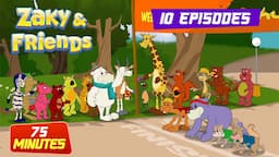 Zaky & Friends 75 Minutes Compilation | 10 Zaky Cartoon Episodes