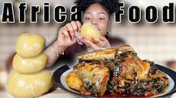 SPICY SPINACH SOUP WITH TITUS FISH + FUFU MUKBANG! EFO RIRO!!!