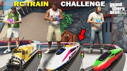 GTA 5 : Franklin Taking A Challenge To Make RC Train GTA 5 ! Shinchan And Pinchan