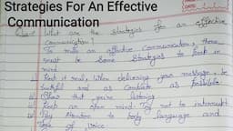 What are the strategies for an effective Communication?