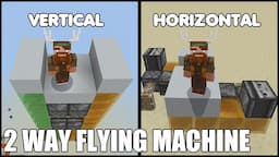 2 Way Flying Machine in Minecraft Bedrock! (NO PISTON SWAPPING)