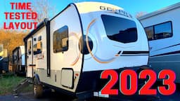 2023 Rockwood Geo Pro 19FBS:  True Queen Bed & Full Access While Towing