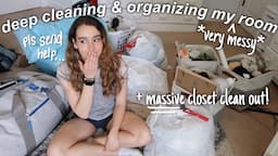 deep cleaning and organizing my entire room 🧼closet cleanout, declutting + summer reset *SATISFYING*