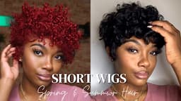 2 Short Synthetic Wigs! 😍 Get Ready for Spring & Summer | Sasha & Mali | Tiasia Cockrell