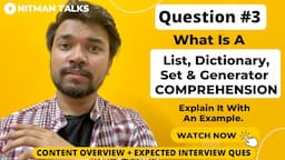 Comprehensions In Python? List, Dict, Set & Generator Comprehension | Python Interview Ques - 3