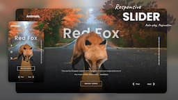 Responsive Image Slider Website Design | Right/Left Nav, Autoplay & Pagination - Html CSS Javascript