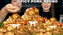 SPICY PORK ADOBO MUKBANG | KILLER PORK ADOBO MUKBANG PHILIPPINES