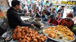 40/- Rs NIBBA NIBBI Nashta 😍 Street Food India | Makhani Chole Bhature, Pharmacist Pohe Wale & more