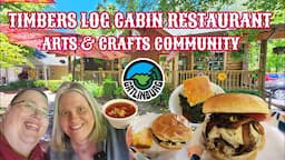 GREAT BREAKFAST & BURGER SPOT IN GATLINBURG! ARTS AND CRAFTS COMMUNITY TIMBERS LOG CABIN RESTAURANT!