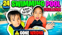 24 Hours in a Swimming Pool Challenge! 🏊‍♂️ | #learnwithpari & #Aadyansh 🎉