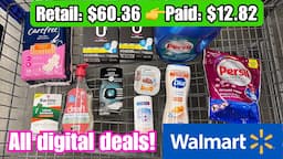 WALMART Ibotta Haul! Save 78% using all digital coupons! Beginner friendly deals! 6/2-8/24